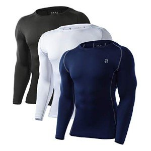Men's 3-Pack Long Sleeve Compression Workout Shirts