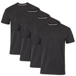Hanes Men's 4 Pack Slim Fit Black T-Shirts