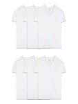 Fruit of the Loom Men's V-Neck T-Shirts - White