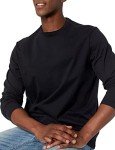 Men's Regular-Fit Black Long-Sleeve T-Shirt - X-Large