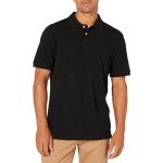 Men's Slim-Fit Cotton Pique Polo Shirt - Black