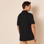 Men's Slim-Fit Cotton Pique Polo Shirt - Black