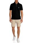 Nautica Short Sleeve Cotton Pique Polo Shirt - Black