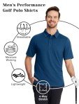 Men's Quick-Dry Short Sleeve Polo Shirt - Dark Blue