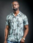 Men's Casual Aloha Floral Summer Button-Up Shirt
