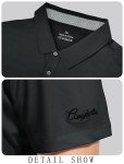 Men's Moisture-Wicking Golf Polo Shirt - Black XXL