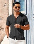 Men's Vintage Short Sleeve Knitted Polo Shirt