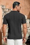 Men's Vintage Short Sleeve Knitted Polo Shirt