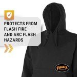 Men's Flame Resistant Black Hoodie - Heavyweight Cotton