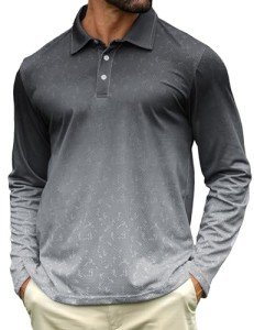 APTRO Men's Quick-Dry Long Sleeve Polo Shirts