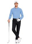 Men’s Long Sleeve Moisture-Wicking Polo Shirt