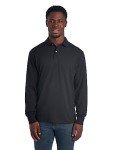 Men’s Long Sleeve Stain-Resistant Polo Shirt - Black