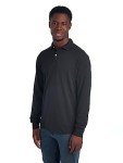 Men’s Long Sleeve Stain-Resistant Polo Shirt - Black