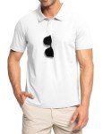 Men's Short Sleeve Dry Fit Polo Shirt - White