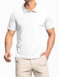 Men's Short Sleeve Dry Fit Polo Shirt - White