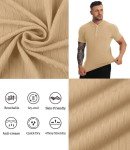 Arvilhill Men's Quick Dry Golf Polo Shirt - Khaki