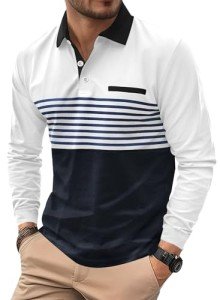 Trendy Fitted Polo Shirt for Men - White