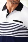 Trendy Fitted Polo Shirt for Men - White