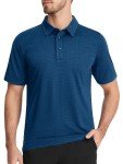 Men's Quick-Dry Short Sleeve Polo Shirt - Dark Blue