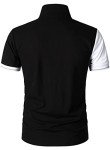 Men's Color Block Short Sleeve Golf Polo - Black XL