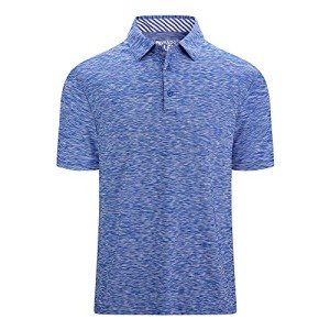Alex Vando Men's Quick-Dry Golf Polo Shirt - Blue