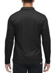 Men's Long Sleeve Quick Dry Polo Shirt - Black