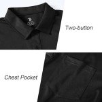 Men's Long Sleeve Quick Dry Polo Shirt - Black