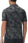 Men's Camo Short Sleeve Polo Shirt - Grey