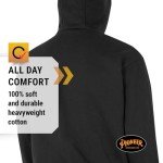 Men's Flame Resistant Black Hoodie - Heavyweight Cotton
