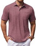 Men's Casual Lightweight Knit Polo Shirt