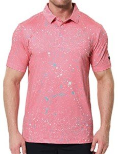 Sporty Buff Men's Quick-Dry Golf Polo - Paint Splatter