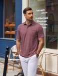Men's Casual Lightweight Knit Polo Shirt