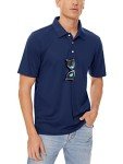 Men's Quick-Dry Golf Polo Shirt - Navy Blue