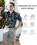 Men's Flamingo Print Quick-Dry Golf Polo Shirt