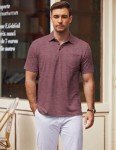 Men's Casual Lightweight Knit Polo Shirt