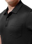 Men's Black Quick Dry Performance Polo Shirt