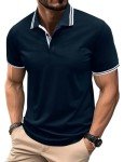 Men's Moisture-Wicking Short Sleeve Polo - Blue