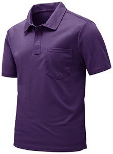 Men's Lightweight Quick-Dry Golf Polo Shirt - Purple