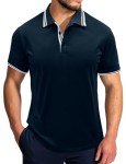 Men's Moisture-Wicking Short Sleeve Polo - Blue