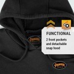 Men's Flame Resistant Black Hoodie - Heavyweight Cotton