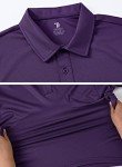 Men's Lightweight Quick-Dry Golf Polo Shirt - Purple