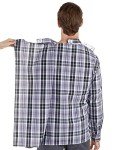 Men's Adaptive Zip Polo Shirt - Pierce Plaid XL