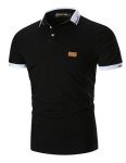 Men's Short Sleeve Cotton Polo Shirt – Black