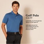 Men's Slim-Fit Quick-Dry Golf Polo - Dark Navy