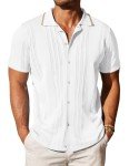 COOFANDY Men's Casual Short Sleeve Knit Polo
