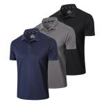 Men's Quick-Dry Polo Shirts - 3 Pack Set