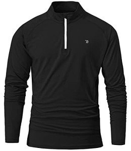 Men's Black 1/4 Zip Golf Polo Shirt, Size L