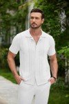 COOFANDY Men's Casual Short Sleeve Knit Polo
