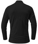 Men's Black 1/4 Zip Golf Polo Shirt, Size L