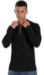 Sailwind Men's Black Quarter Zip Polo Shirt